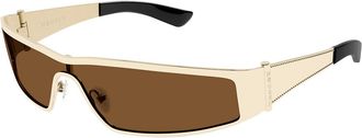 Alexander McQueen AM0491S 003 Mens Sunglasses Gold Size 99 - Free RX Lenses - Free RX Lenses