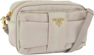 Prada Pre-owned Cross Body Bags, female, Beige, Size: ONE SIZE Pre-owned Vintage Cross Body Bag