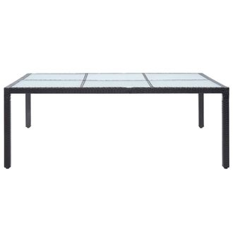 Berkfield Home Outdoor Dining Table Black 200x150x74 cm Poly Rattan | Size: 200 x 150 x 74 cm
