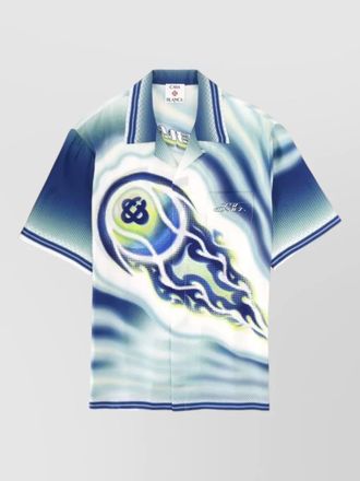 Casablanca graphic shirt short sleeves spread collar