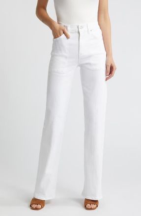 Veronica Beard Crosbie Wide Leg Jeans in White at Nordstrom, Size 27