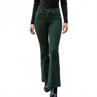 Lucky Brand Womens Fairytale Corduroy Flare Pants In Green