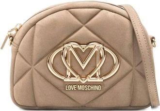 Love Moschino Tassen, Dames, Beige, ONE Size, Su&egrave;de, Crossbody Tas