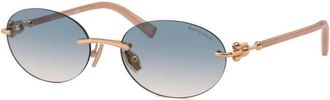 Tiffany & Co. Ovale Zonnebrillen - Dames - Zonnebrillen - Geel - 56 MM - Accessoires