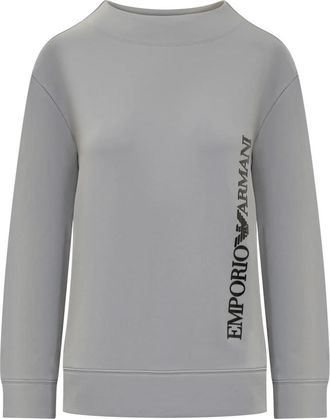 Emporio Armani Logo Sweatshirt - Dames - Sweatshirts - Grijs - M - Polyester - Hoodies & sweatvesten