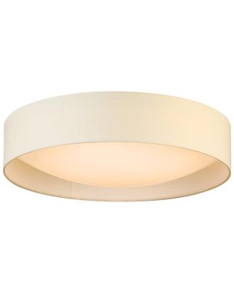 Eglo Eglo Orme Integrated Led 20 Ceiling Light With White Fabric Shade & White Acrylic Diffuser