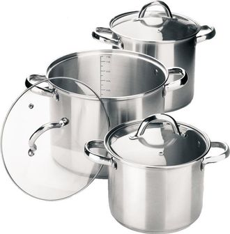 OEM Juego De Ollas Grandes Maestro, 6 Piezas (3,5 L, 4,5 L, 8,0 L)
