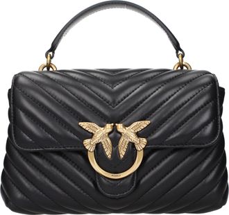 Pinko Pinko Handtassen Lady Love Women Leer Zwart