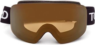 Tom Ford Ski Mask with Mirrored Lens in Matte Black/brown at Nordstrom