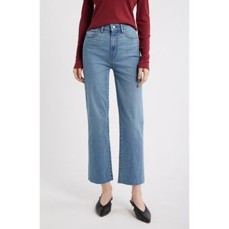 Frame Denim Le Sleek High Waist Ankle Straight Leg Jeans in Vega Raw After at Nordstrom, Size 26