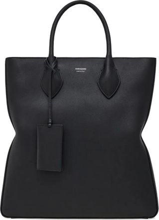 Ferragamo Borsa tote North-South media - Nero