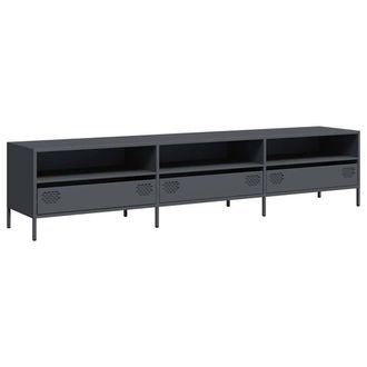 Berkfield Home TV Cabinet Anthracite 202x39x43.5 cm Cold-rolled Steel in Dark Grey