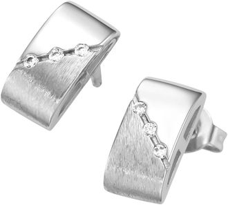 Firetti Paar Ohrstecker »Schmuck Geschenk Ohrschmuck Ohrringe matt glanz« mit Zirkonia (synth.)