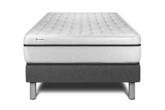 VITALIT Somier Gris + Colch&oacute;n Con Espuma Viscoel&aacute;stica 90 X 190