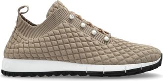 Jimmy Choo London Veles sportschoenen - Dames - Sneakers - Grijs - 40 EU - Leer - Schoenen