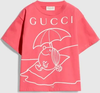Gucci Kids - Cotton T-shirt With Print, Pink
