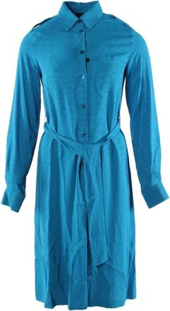 Pinko Overhemdjurk - Dames - Shirt Kleedjes - Blauw - 2XS - Kleedjes