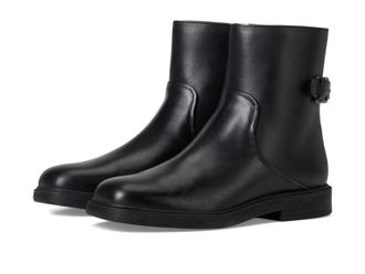Franco Sarto Pippen J7524L2001 Womens Black Leather Ankle Boots HTAT1869
