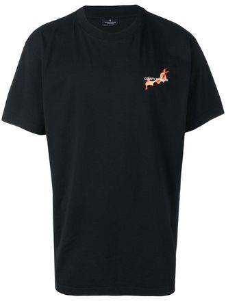 Marcelo Burlon T-shirt con stampa Flaming Basketball - Nero