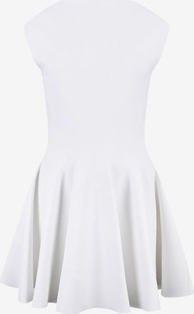 Alaia Mini-Skater-Strickkleid mit Schoss