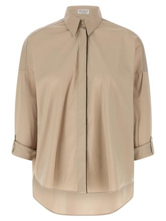 Brunello Cucinelli Womens Shiny Trim Shirt