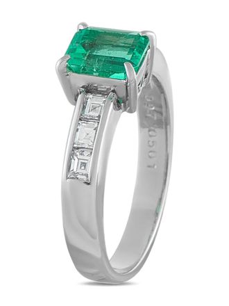 Luxury Bazaar diamond and emerald ring - Argento