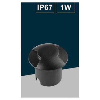 Trade Shop Trade Shop Traesio - Trade Shop - Faretto Calpestabile Led 1w 2 Fasci Luce Lampada Segnapassi Per Esterno Ip67 322