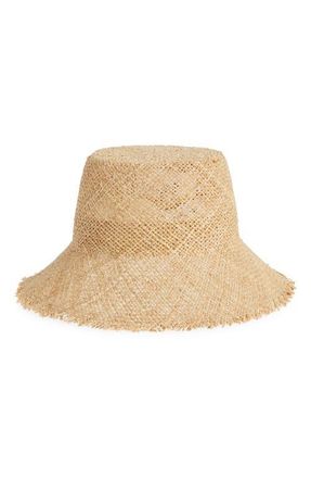 Lack of Color Reef Straw Bucket Hat in Natural at Nordstrom, Size Medium