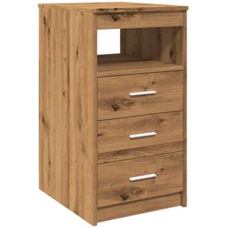 vidaXL Drawer Cabinet Artisan Oak 40x50x76 cm Engineered Wood Vidaxl