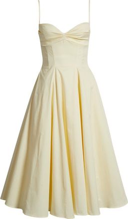 House of CB Dahlia Stretch Pima Cotton Cocktail Dress in Lemon at Nordstrom, Size X-Small A