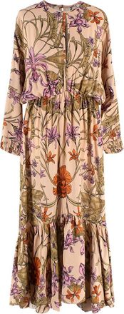 Johanna Ortiz Pink Floral Chosen Elements Midi Dress Size XXS