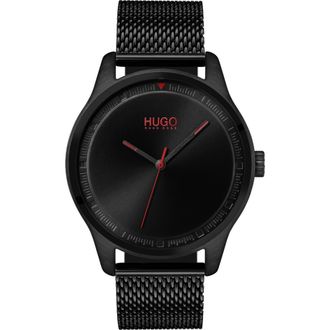 HUGO BOSS Mesh Strap Bracelet, 42mm in Black Dial at Nordstrom Rack