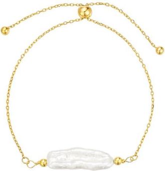 Untamed Petals Bree Baroque Pearl Bracelet in Gold at Nordstrom
