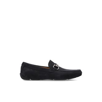 Ferragamo Loafers, male, Blue, Size: 7 1/2 US Front Suede Loafers