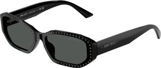 Jimmy Choo London Stijlvolle zonnebril - Dames - Zonnebrillen - Zwart - 56 MM - Accessoires
