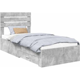 vidaXL Bed Frame with Drawer with Headboard Manual Engineered Wood vidaXL