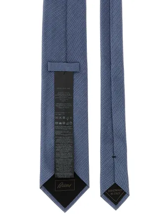 Brioni Silk Jacquard Micro-Polka Dot Necktie - Blue