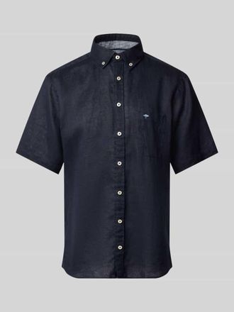 Fynch-Hatton Fynch-Hatton Regular Fit Leinenhemd mit Button-Down-Kragen in Marine, Gr&ouml;&szlig;e 3XL