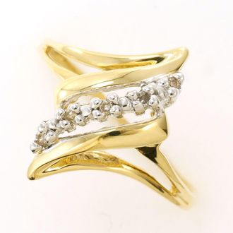 C&A White Gold Yellow Gold White Gold (10K) Yellow Gold (10K) Band Ring (Pre-Owned)