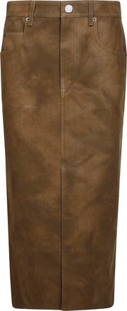 Isabel Marant Bisane-GC Textured Knee-Length Midi Skirt
