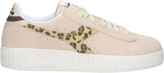 Diadora Game Step Suede Animalier Sneakers - Dames - Schoenen - Beige - Maat: 39 EU Su&egrave;de