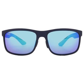 Maui Jim Huelo Blue Hawaii Rectangular Mens Sunglasses B449-03 58