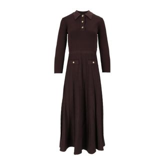Michael Kors Abito Midi Polo Svasato - - Dresses - Donna - Marrone - XS