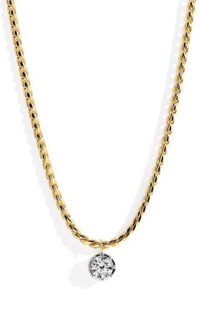 Lili Claspe Bruna Cubic Zirconia Pendant Necklace in Two Tone at Nordstrom