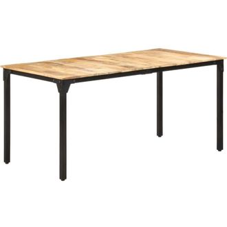 vidaXL Mesa De Comedor De Madera De Mango Rugosa 160x80x76 Cm Vidaxl