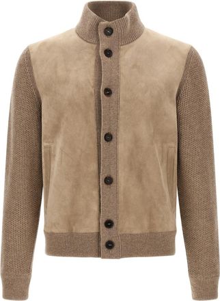 Ermenegildo Zegna Beige Button-Up Cardigan
