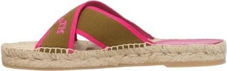 Off-white Cotton sandals - Dames - Sandalen - Groen - 37 EU - Schoenen