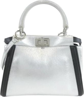 Fendi Pre-owned Peekaboo Handbag - Dames - Vintage Handtas - Wit - ONE Size - Leer - Vintage