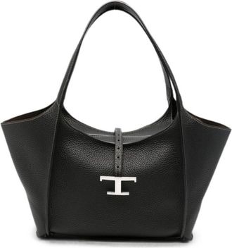 Tod's Black T-Timeless Small Tote