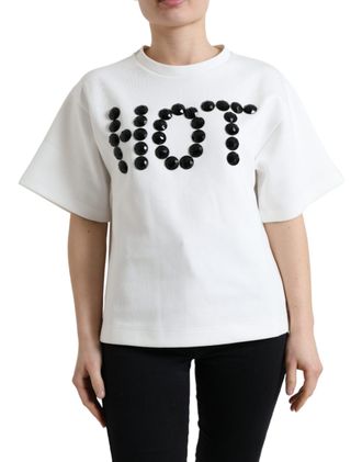 Dolce & Gabbana Hete Kristal T-shirt Korte Mouwen